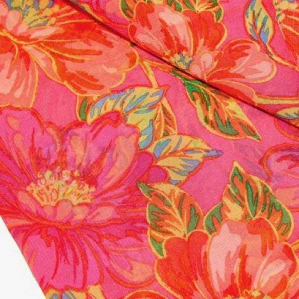 Beach Riot Melanie Sarong Miami Peony Pink‎ Orange Floral Swim Cover Up O/S NEW